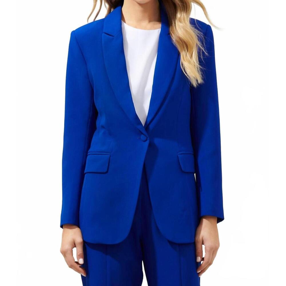 NEW SUGARLIPS chelsea fitted notch lapel blazer in cobalt blue
